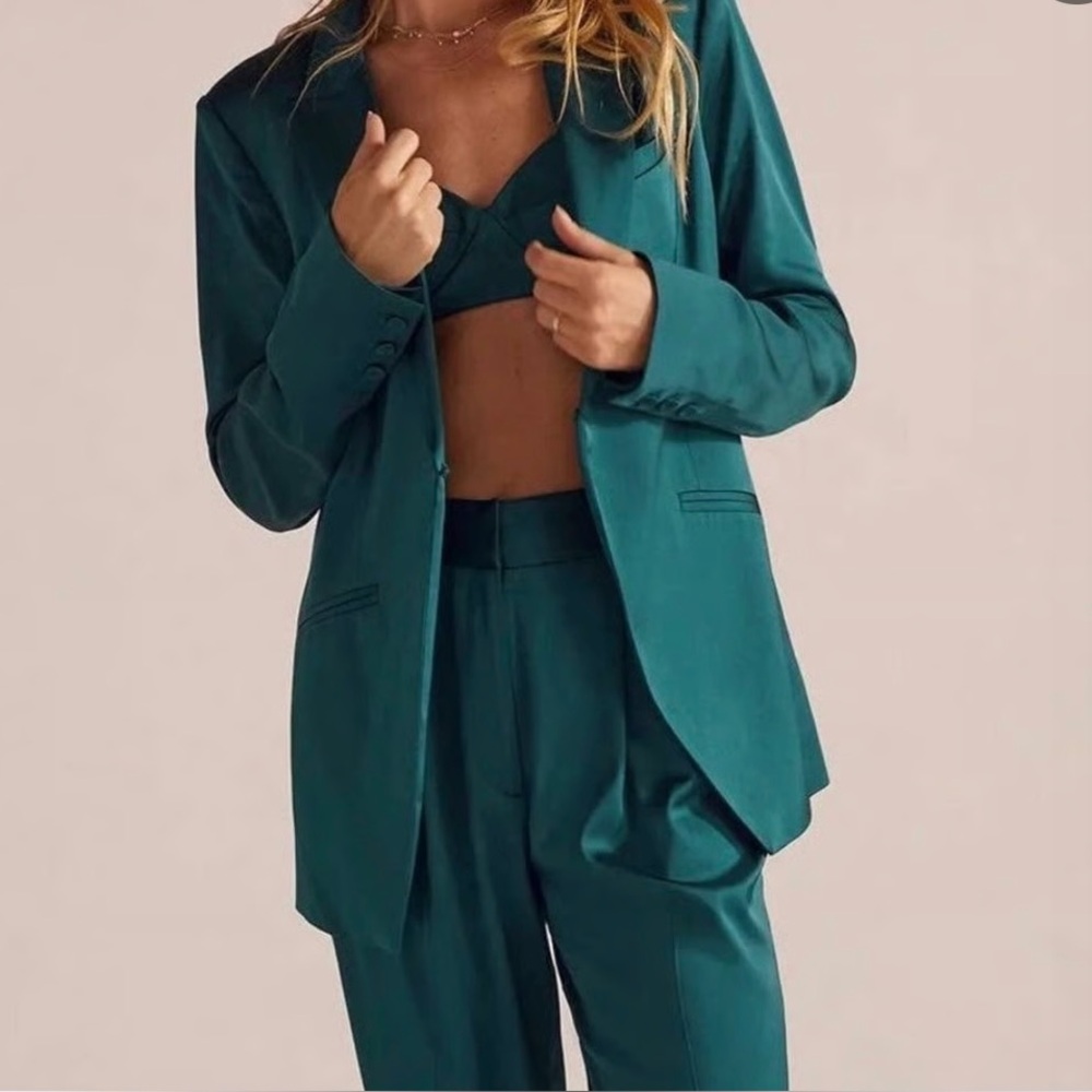 Favorite Daughter “The Satin”Emerald Blazer